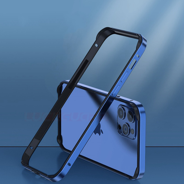 Bumper Case for IPhone14 13 12 11 Pro Max Luxury Aluminum Metal Silicone Phone Frame Cover Case for iPhone X XR Xs Max