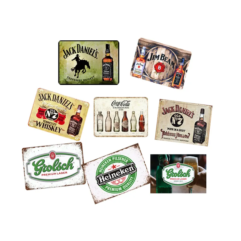 High Repurchase Rate Metal Tin Sign Vintage Beer Poster Decorative Plate Retro Bar Kitchen Home Wall Decor Plaque Wall Stickers