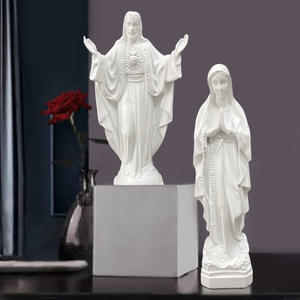 Figura de Jesús de Resina, Estatua de la Virgen Mexicana, Escultura de la Madre Divina María, Decoración para Sala de Estar, Regalos Religiosos para Iglesias - Product Image 6