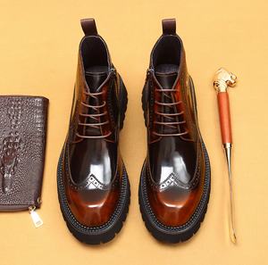 Chaussures habillées Oxford en cuir véritable à bout en acier pour hommes, de haute qualité, à enfiler, pour mariage, fête ou affaires - Product Image 4