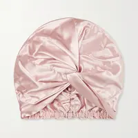Custom logo Women Silk Sleeping Hair night caps Double Layer silk turban 100% mulberry silk bonnets