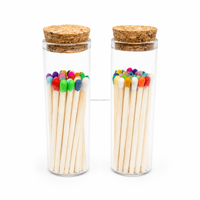 Allumettes en verre personnalisées avec étiquette, allumettes en bois naturel, bougie parfumée, présentoir de vente au détail, coffret cadeau, accessoire pour bougies