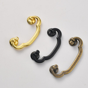 Chinese Style Zinc Alloy Cabinet Drawer Handles Novelty Shape Antique Bronze Gold <b>Black</b> Durable Furniture Hardware - Product Image 3