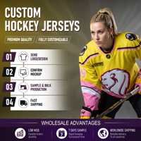 Maillot de hockey en maille respirant pour l'entraînement, 100 % polyester, séchage rapide, logo personnalisé, pour jeunes et adultes, vente en gros, OEM
