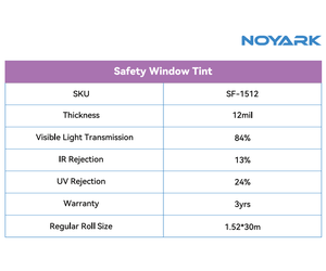 Pellicola di Sicurezza Autoadesiva Ultra Trasparente Noyark 12mil 1.52*30m - Product Image 5