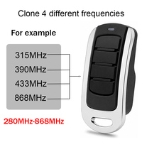 Duplicador de control remoto multifrecuencia para puertas d 280-868MHz, con código fijo, código rodante y código de aprendizaje