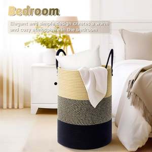 Cestas Best Choice, Cesta <span class=keywords><strong>de</strong></span> Jacinto Blanco <span class=keywords><strong>para</strong></span> <span class=keywords><strong>Ropa</strong></span> <span class=keywords><strong>Sucia</strong></span>, <span class=keywords><strong>para</strong></span> <span class=keywords><strong>Niñas</strong></span>, Organizador <span class=keywords><strong>de</strong></span> Bolsas, Baño, Color Natural, Almacenamiento Ovalado <span class=keywords><strong>de</strong></span> Mimbre Tejido - Product Image 4