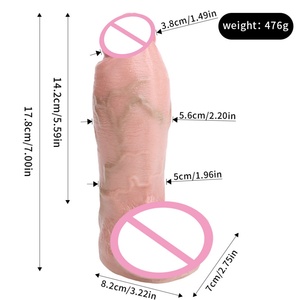 FAAK Realistic Thick Penis <b>Dildo</b> Suction Cup Anal Plug Vaginal Masturbation Unisex Soft Silicone <b>Dildo</b> Adult Sex Toys Wholesale - Product Image 4