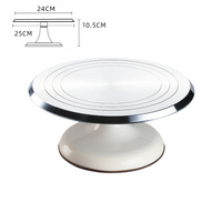 Profession eller 10-Zoll-Drehständer aus polnischer Aluminium legierung Umwelt freundliches Metallback-Dekorations set Plattenspieler-Kuchen werkzeuge