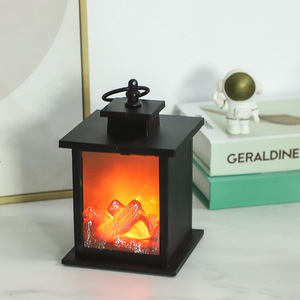 Nouvelle simulation transfrontalière de LED flamme de carbone rétro cheminée lampe à vent ménage ornements décoratifs de Noël usine spo - Product Image 2