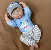Reborn-Babypuppe, 17 Zoll, weiche Vinyl-Begleitpuppe für Kinder, Geburtstagsgeschenk, waschbare, wechselbare Kleidung, handbemalte Mädchenpuppe