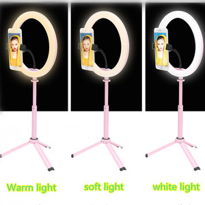 Anneau lumineux LED-10 10W avec supports pour téléphone, support TikTok, anneau lumineux LED de 10 pouces, largement utilisé pour les diffusions en direct et l'enregistrement vidéo - Product Image 2