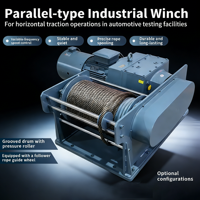 Treuil industriel durable ODM à arrangement de câble précis avec roue de guidage de câble de suivi pour les tests automatiques