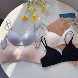 Soutien-gorge étudiant fin <span class=keywords><strong>sans</strong></span> armatures, <span class=keywords><strong>sans</strong></span> couture, ajustable, pour petite poitrine, effet push-up, en dentelle sexy, une pièce - Product Image 2