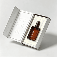 Boîte à parfum personnalisée avec couvercle magnétique à rabat et ruban, boîte à parfum vide, emballage de luxe rigide pour parfum, boîte cadeau
