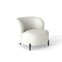 Fauteuil de salon moderne, fauteuil de détente pour balcon d'appartement, fauteuil blanc unique pour salon