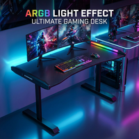 Bureau de jeu silencieux AOR Home Esports Room avec élévation, bureau d'apprentissage ergonomique, multiples effets RVB, vente en gros usine