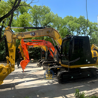 Mini-excavatrice Caterpillar d'occasion, modèle 307D, structure compacte, 7 tonnes, 307, 307B, cabine, engin de terrassement