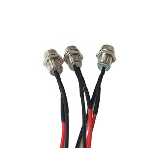 Indicateur de coque métallique à <span class=keywords><strong>Diode</strong></span> Led, lot de 2 pièces, 8mm, <span class=keywords><strong>Diode</strong></span> Led pré-<span class=keywords><strong>fil</strong></span>ées, 12V 24V 5MM, lampe de <span class=keywords><strong>pilote</strong></span> flottante, pour voiture, bateau, moto - Product Image 1