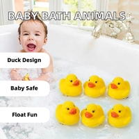 Jouet de bain pour bébé, lot de 6 animaux de bain amusants et ludiques pour bébés, canetons flottants de 5 cm, ensemble premium pour bébés de 0 à 24 mois