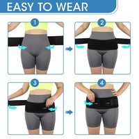 Ceinture de soutien post-partum ajustable pour le bassin, réducteur de hanches, protection dorsale, en nylon et néoprène souple pour la vie quotidienne et le sport