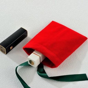 Thickened Plush Fabric Velvet <b>Gift</b> Bag Ring Earrings Necklace Jewelry Pouch Bag With <b>Bow</b> Ribbon Drawstring - Product Image 4