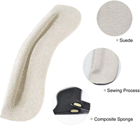 Vente chaude Réutilisable Auto-Adhésif En Daim Semelles Talon Pad Chaussure avec Poignées Doublure Soins Des Pieds Protecteur Talon Patch