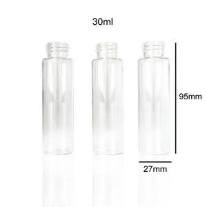 Emballage en tube cylindrique à l'épreuve des enfants, capsule hermétique en verre, pilule, médicament, poudre, <span class=keywords><strong>pot</strong></span> en verre avec bouchon en bambou résistant aux enfants - Product Image 2