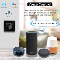 Prise murale intelligente Wifi Zigbee Bingoelec Tuya avec télécommande, panneau en verre trempé, 16A, norme allemande
