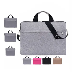 2024 13 14 15.6 Inch large capacity wholesale cheap price custom logo laptop bag case sleeve with strap