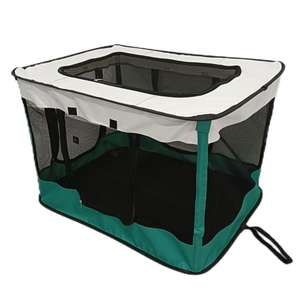 กรงสัตว์เลี้ยงขนาดเล็ก ใช้งานง่าย พับเก็บได้ ใช้ได้ทั้งในบ้านและนอกบ้าน สำหรับแมวและสุนัข ทำจากไฟเบอร์กลาส ลวดเหล็ก ผ้า Oxford พร้อมซิป - Product Image 4