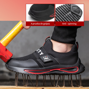 Chaussures <span class=keywords><strong>de</strong></span> sécurité confortables et légères à embout d'acier pour hommes et femmes, anti-écrasement, prix bas, vente en gros, chaussures <span class=keywords><strong>de</strong></span> travail industrielles - Product Image 2