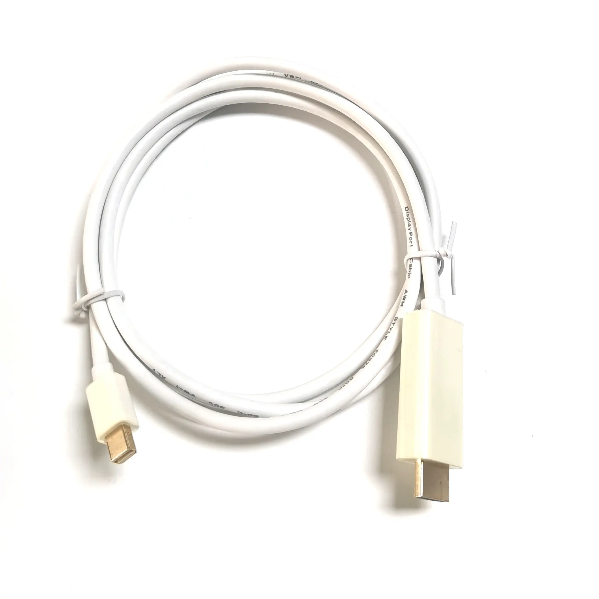 full hd Mini DisplayPort cable white 1.8m mini dp to hdtv cables