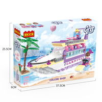 COGO 4508 Puzzle 1000 Série Fille Kit de Modélisme Fille à la Mode Blocs de Construction Bateau de Luxe pour Jouets de Construction de Modèles