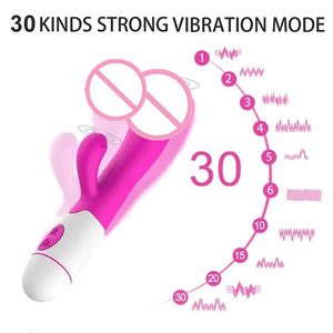 Vibratore di coniglio ricaricabile G-spot stimolatore clitorideo Dildo vibratore per le donne di masturbazione femminile vibratore giocattoli sessuali per le donne - Product Image 2