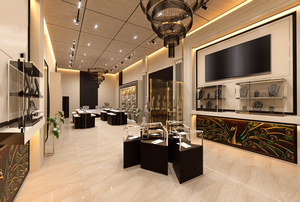 Custom Jewelry Store Interior Design Luxury Marble Jewelry Showcase Jewelry Display Cabinet for Retail Shop - Product Image 6