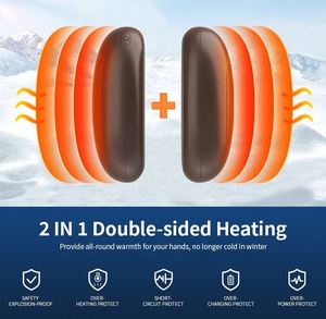 สินค้าใหม่ปี 2024 ชุดอุ่นมือแบบพกพา 2 in 1 ใช้พอร์ต USB แม่เหล็ก  ความจุ 5000mah ชาร์จซ้ำได้  พร้อมรับผลิตตามแบบ - Product Image 5
