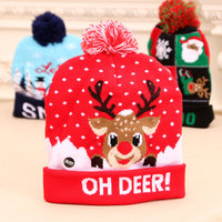 Nuovo stile Led cappello di natale maglione leggero lavorato a maglia Babbo Natale regalo di natale per bambini adulti cappelli di Natale con luci a Led