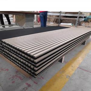 목재 베니어 MDF 슬랫 음향 벽 패널 방음 목재 슬랫 음향 벽 패널 목재 슬랫 아쿠패널 - Product Image 3