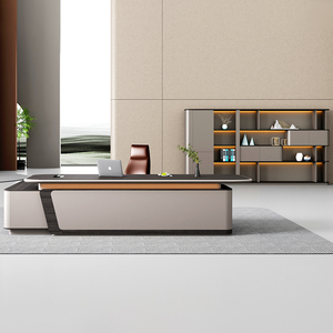 Escritorio ejecutivo en forma de L moderno superventas, muebles de oficina de CEO con características convertibles para Gerentes - Product Image 4