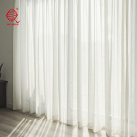 Tissu de rideau en voile transparent de haute qualité, léger, ignifuge, 100% polyester, aspect lin, pour mariage, hôtel