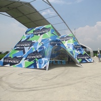 Tente étoile imperméable / Auvent araignée - Grand auvent extérieur en PVC avec logo personnalisé pour le camping, les fêtes et les événements (cadre en aluminium)