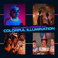 LEMON Pack de ballons colorés UV Blacklight pour anniversaire, colliers lumineux dans le noir, décorations pour fêtes, cadeaux, Nouvel An, Halloween