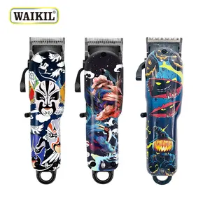 WAIKIL New Printed Pattern Professional Hair Clipper Graffiti Cordless Hair Cutting Machine Electric Rechargeable Hair Trimmers