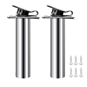 Support de canne à pêche en acier inoxydable, support de bateau intégré pour cannes à pêche, paquet de 2 - Product Image 1