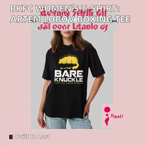 เสื้อยืดผู้หญิงลายพิมพ์น่ารักสำหรับฤดูร้อน รุ่น Bare Knuckle Fighting Championship แบบถัก - Product Image 2