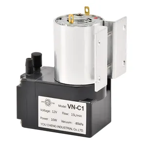 12V/24V 15L/min Small Membrane DC Diaphragm Vacuum Pump Compressor Membrane Pump Head For Medical Equipment Or Blood Pressure