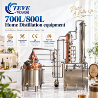 Alambic de distillation domestique en acier inoxydable et cuivre rouge 700L 800L, colonne de distillation pour whisky, équipement de distillation