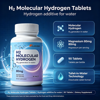 Comprimés d'hydrogène moléculaire H2 à marque privée OEM, 80 mg de magnésium par portion pour le soutien énergétique et la récupération, 90 unités, sans OGM, végétalien