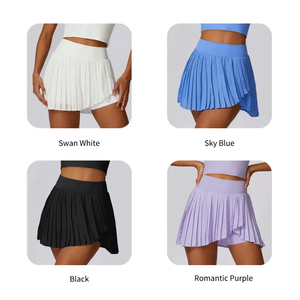 <span class=keywords><strong>Jupe</strong></span> <span class=keywords><strong>de</strong></span> <span class=keywords><strong>tennis</strong></span> respirante à séchage rapide pour femmes, avec <span class=keywords><strong>short</strong></span> <span class=keywords><strong>de</strong></span> sécurité intégré, poche, plissée, pour le badminton, la course à pied, la salle <span class=keywords><strong>de</strong></span> sport - Product Image 2
